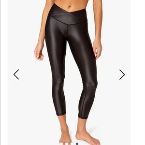 WeWoreWhat Shiny Black Splice Legging
